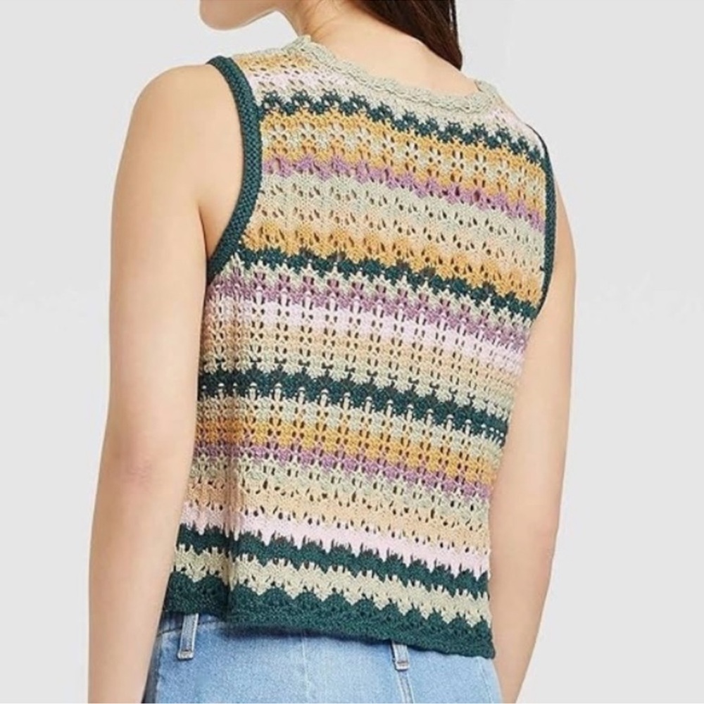 Multicolor Crochet Tank - Picture 2 of 6